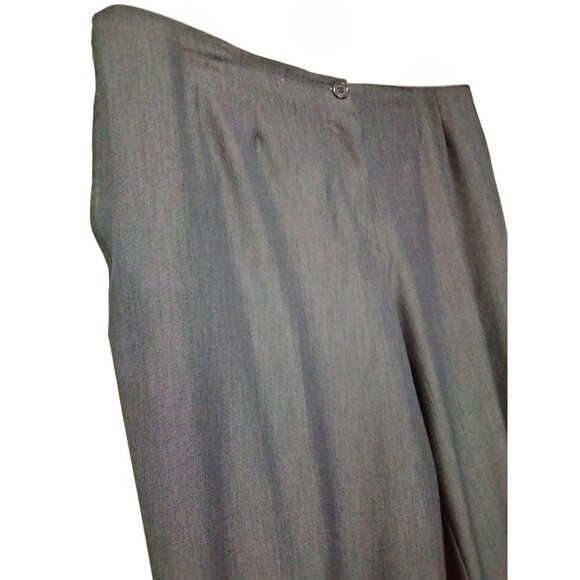 Avenue Womens Gray Size 18 Pleated Side Pocket Capri Cropped Slacks - Picture 3 of 7